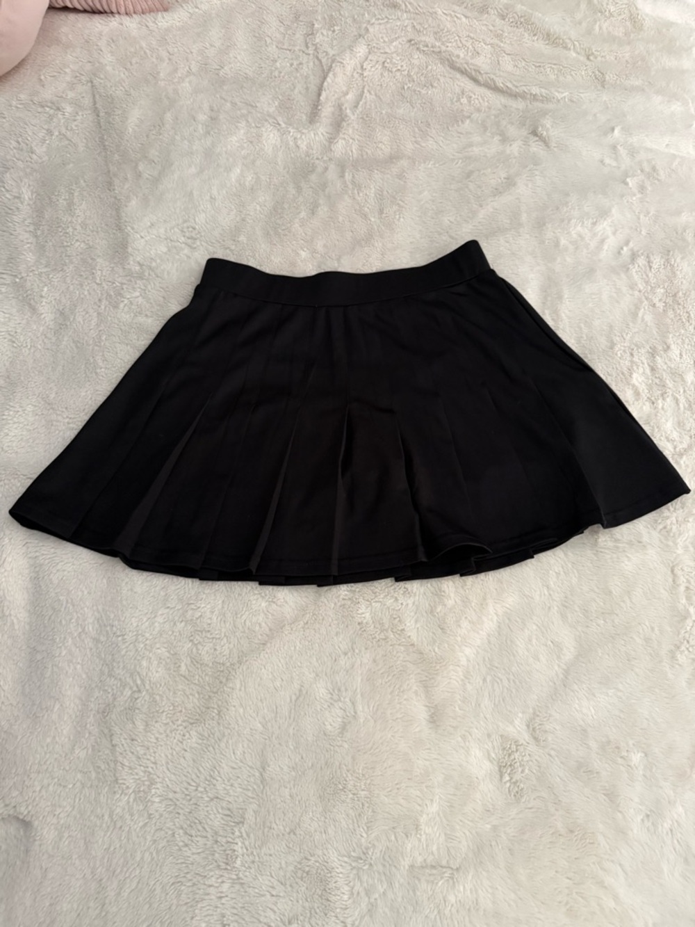 Black Pleated Mini Skirt